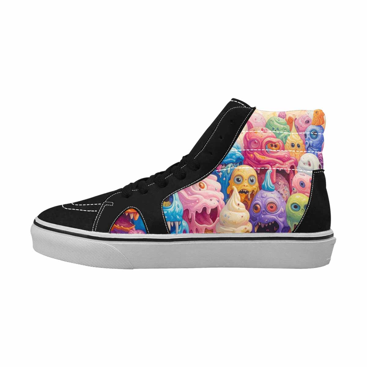 MEN'S Melting Ice Cream Monster High Top Canvas Surreal Shoes