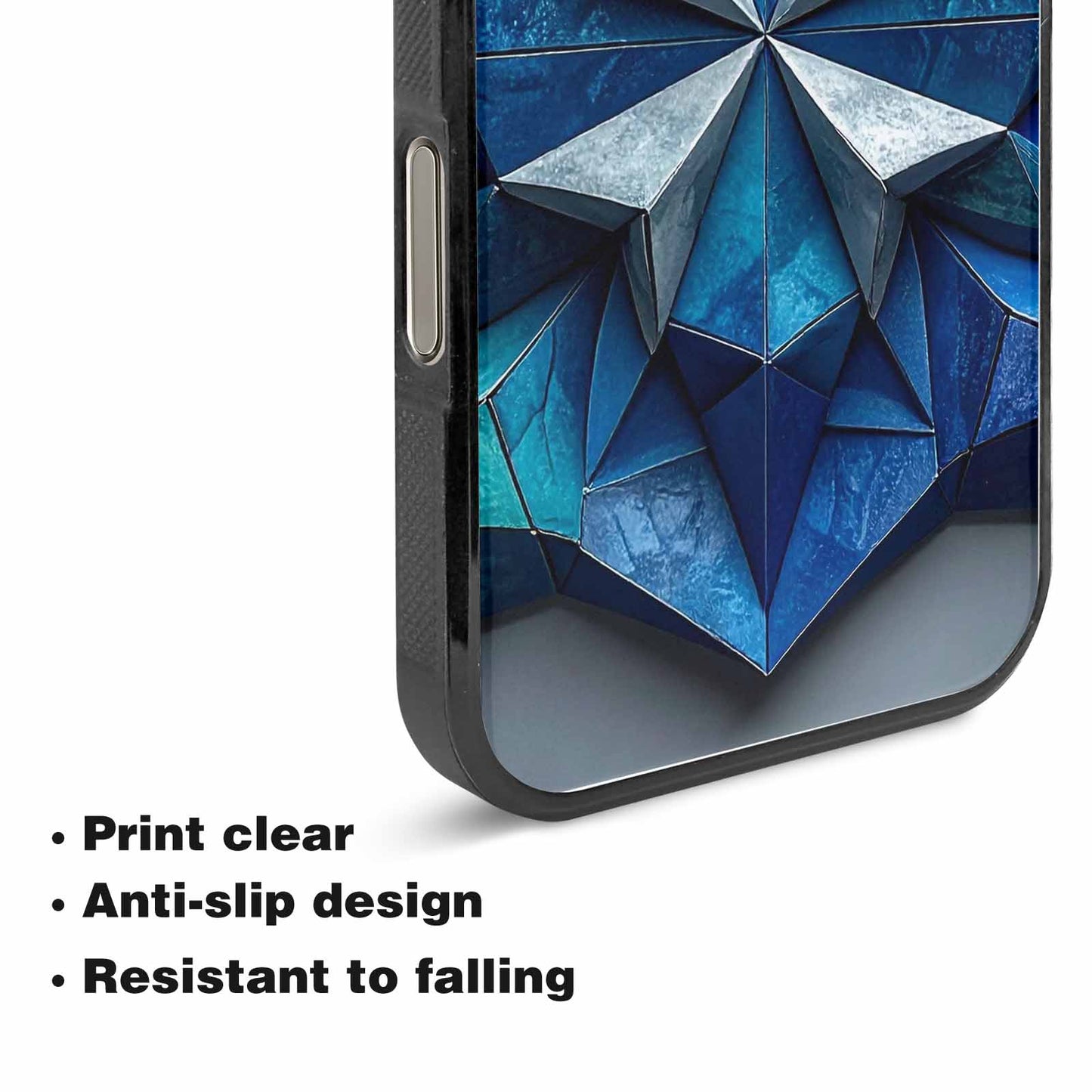 iPhone 15 Pro Max Case — Geometric Origami Art Pattern Personalized Phone, Customized Protective Case