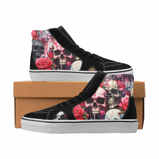 MEN'S Skulls High Top Canvas Made To Order Aesthetic Customized Sneakers