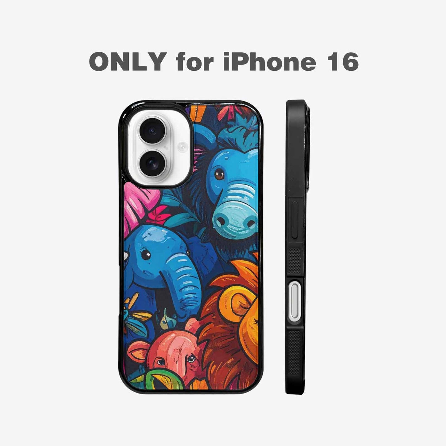 iPhone 16 Case — Cartoon Animal Characters, Customized Protective Case