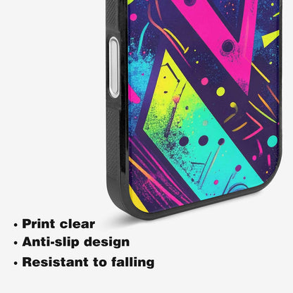 iPhone 16 Case — Memphis Squiggles Triangles Dots, Custom Art Phone Cover