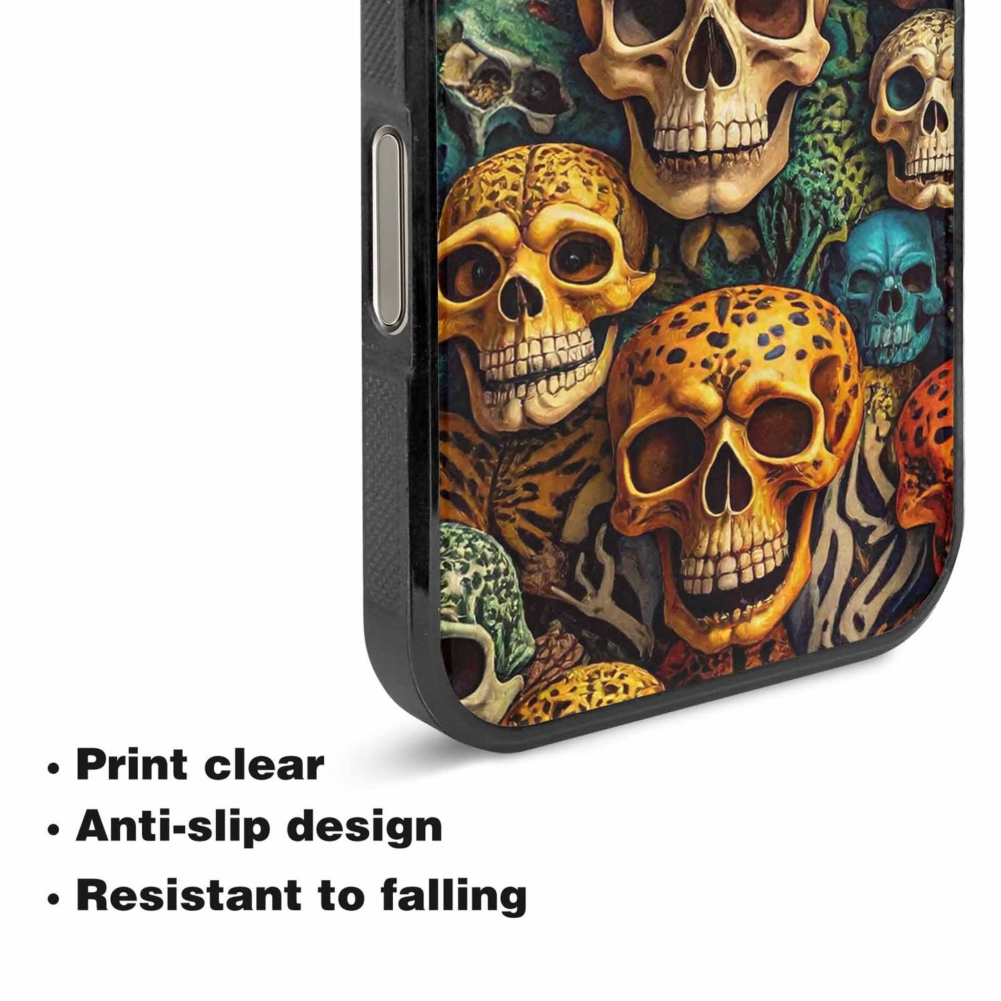 iPhone 16 Pro Case — Skulls Animal Printskulls Patt Ekj, Custom Print Case Cover