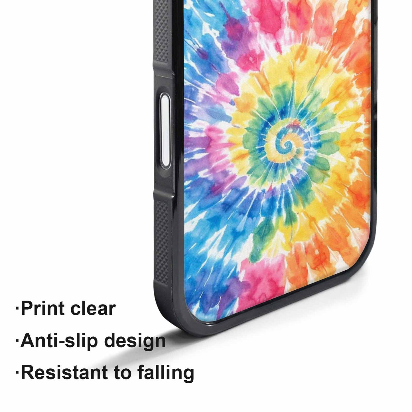 iPhone 17 Pro Case — Small Tie Dye Swirl Pattern Tie, Personalized Phone Case