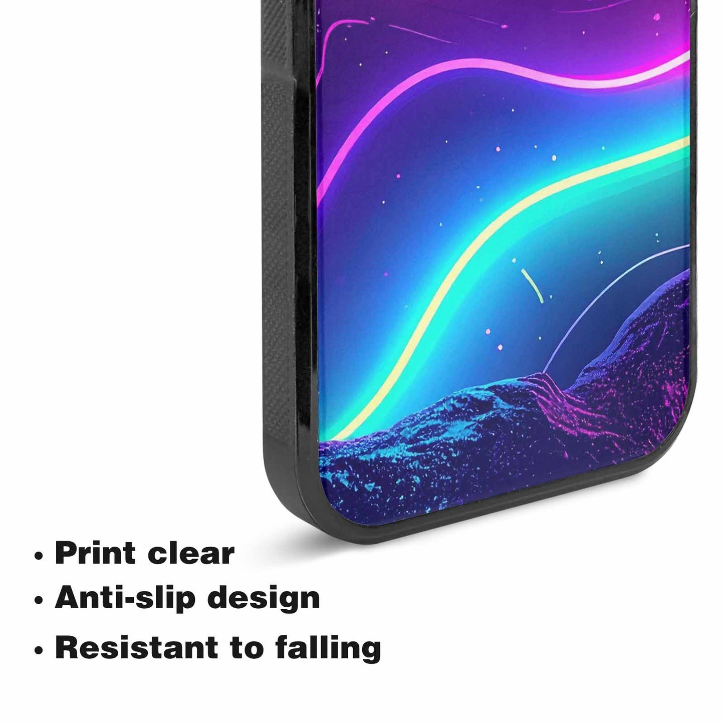 iPhone 15 Plus Case — 1980s Neon Cartoon Art Pattern, Custom Print Case Cover