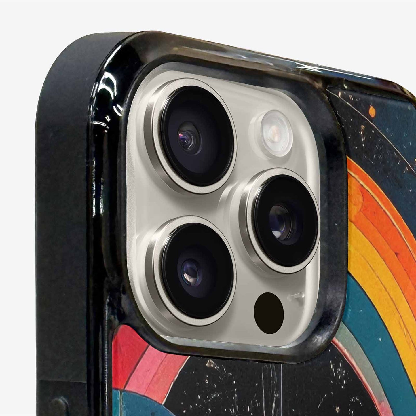 iPhone 15 Pro Max Case — Retro Wave Scallop Stripe Small Lma, Custom Designed Case Cover