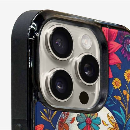 iPhone 16 Pro Case — Sunflower Skulls Print Custom, Custom Phone Case