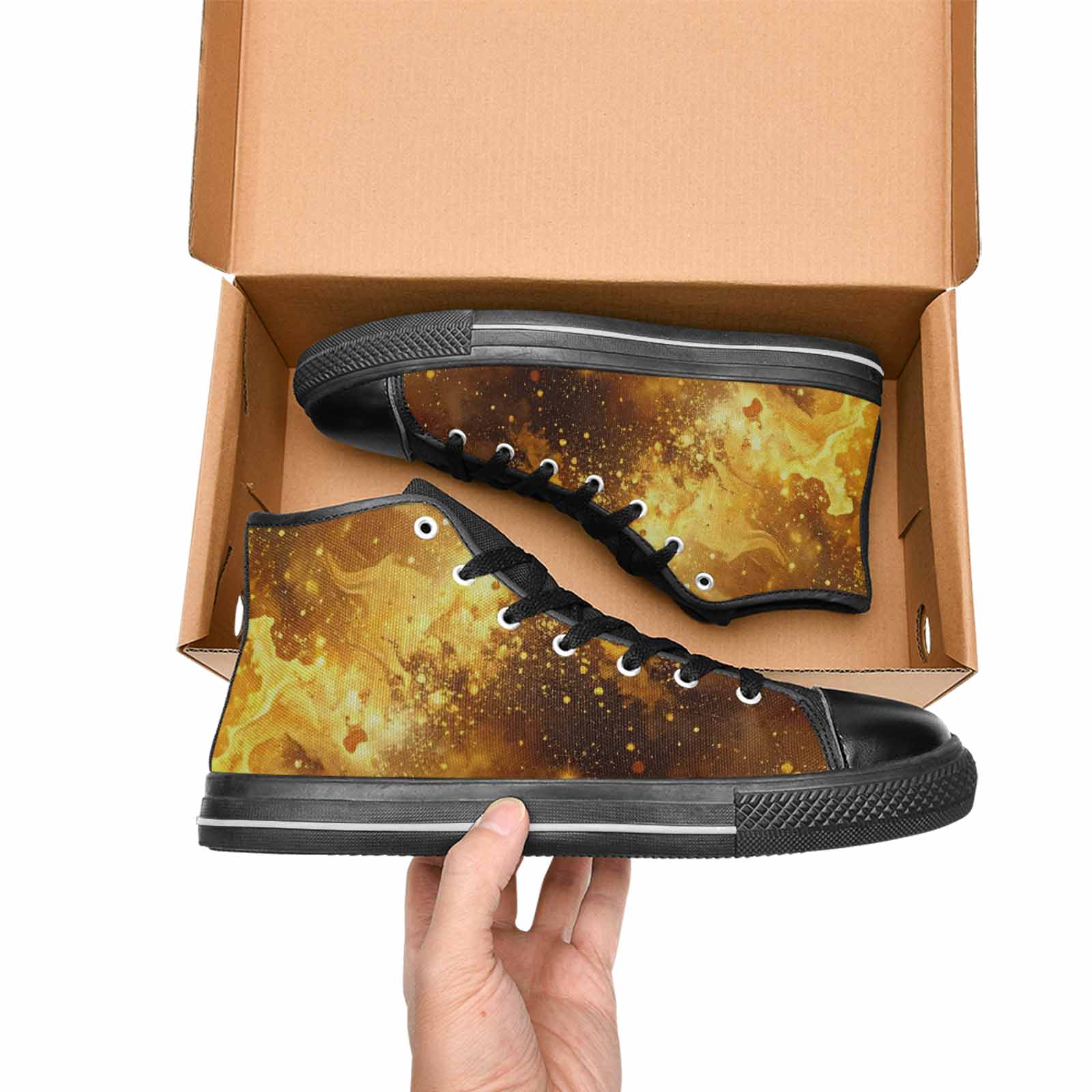 WOMEN'S Galaxy Art - High Top Canvas Dreamcore Shoes