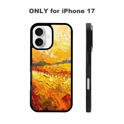 iPhone 17 Case — Impressionist Sunflower Brushstroke Pattern Floral, Custom Print Case Cover