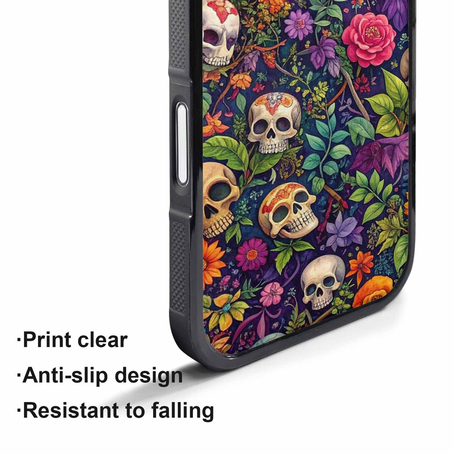 iPhone 17 Pro Case — Skulls Botanicalskulls Pattern Owv Gothic Skulls, Custom Art Phone Cover