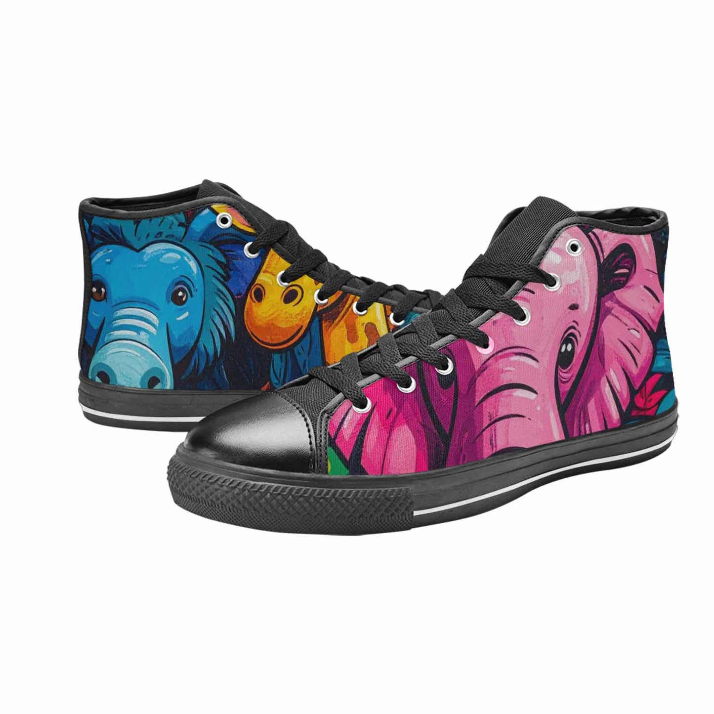 MEN'S Cartoon Animal Characters High Top Canvas Vivid Custom Sneakers