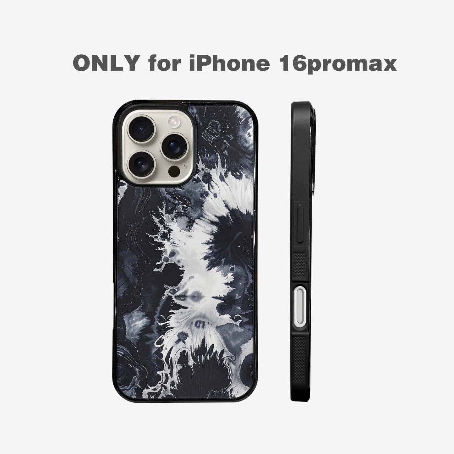 iPhone 16 Pro Max Case — Black White Animal Print, Custom Art Phone Cover