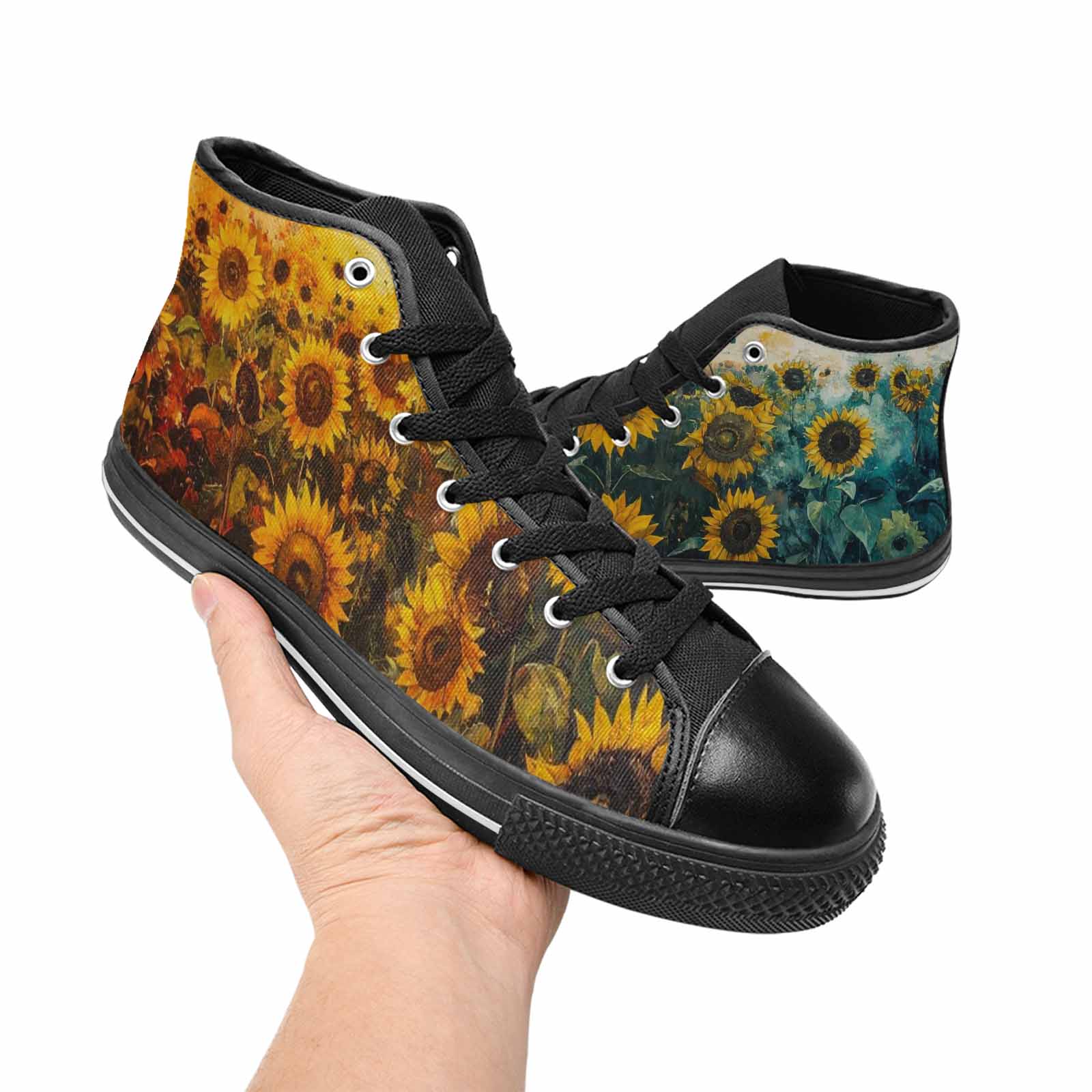 WOMEN'S Blend Melt Them High Top Canvas Neon Fantasy Shoes