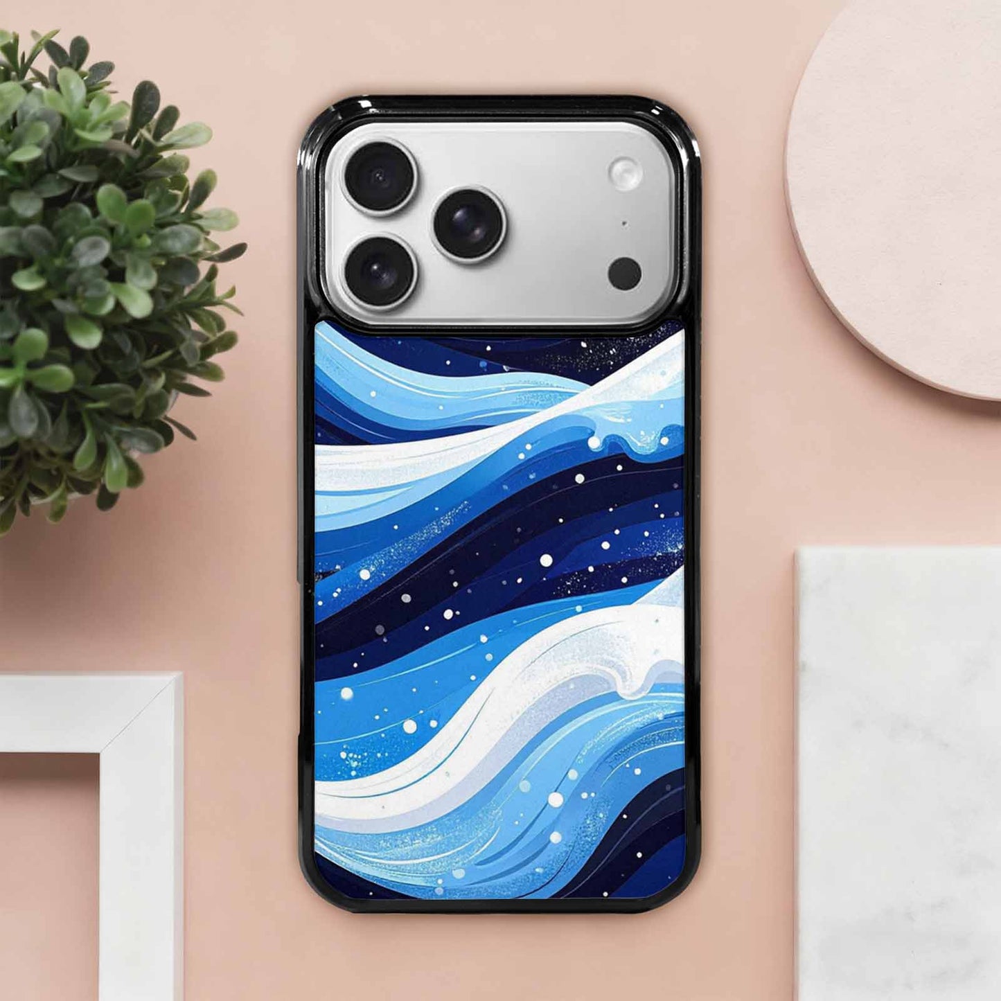 iPhone 17 Pro Max Case — Glossy Winter Wave Cartoon Cute, Original Design Phone Case