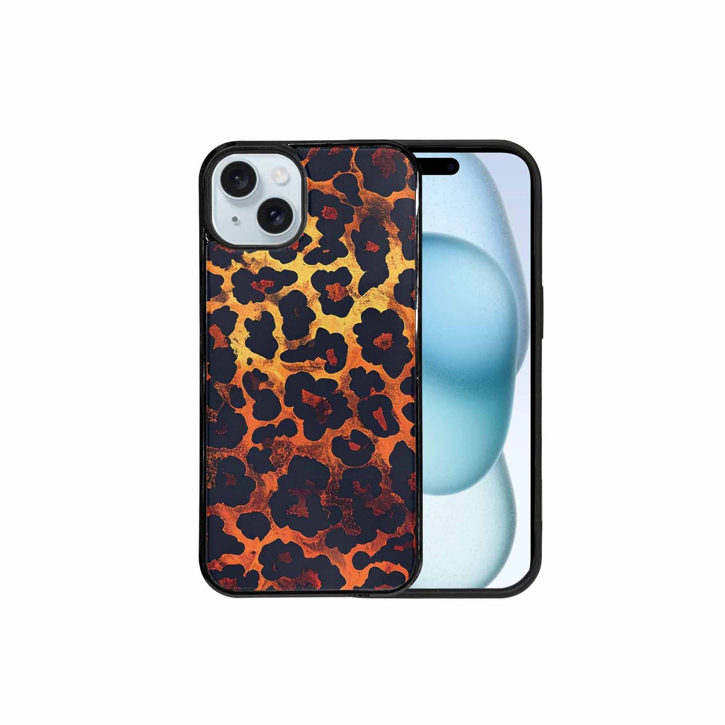 iPhone 15 Plus Case — Leopard Print Dark Seamless Pattern Vibrant, Custom Made Phone Cover
