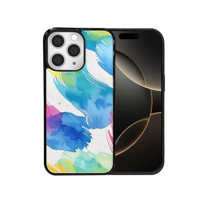 iPhone 15 Pro Max Case — Trans Strong Watercolor Seamless Pattern Vibrant, Custom Art Phone Cover
