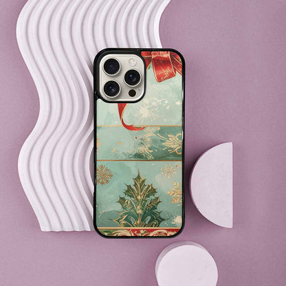 iPhone 16 Pro Max Case — Christmas Wrapping Paper Pattern Art Wallpaper, Custom Printed Phone Case