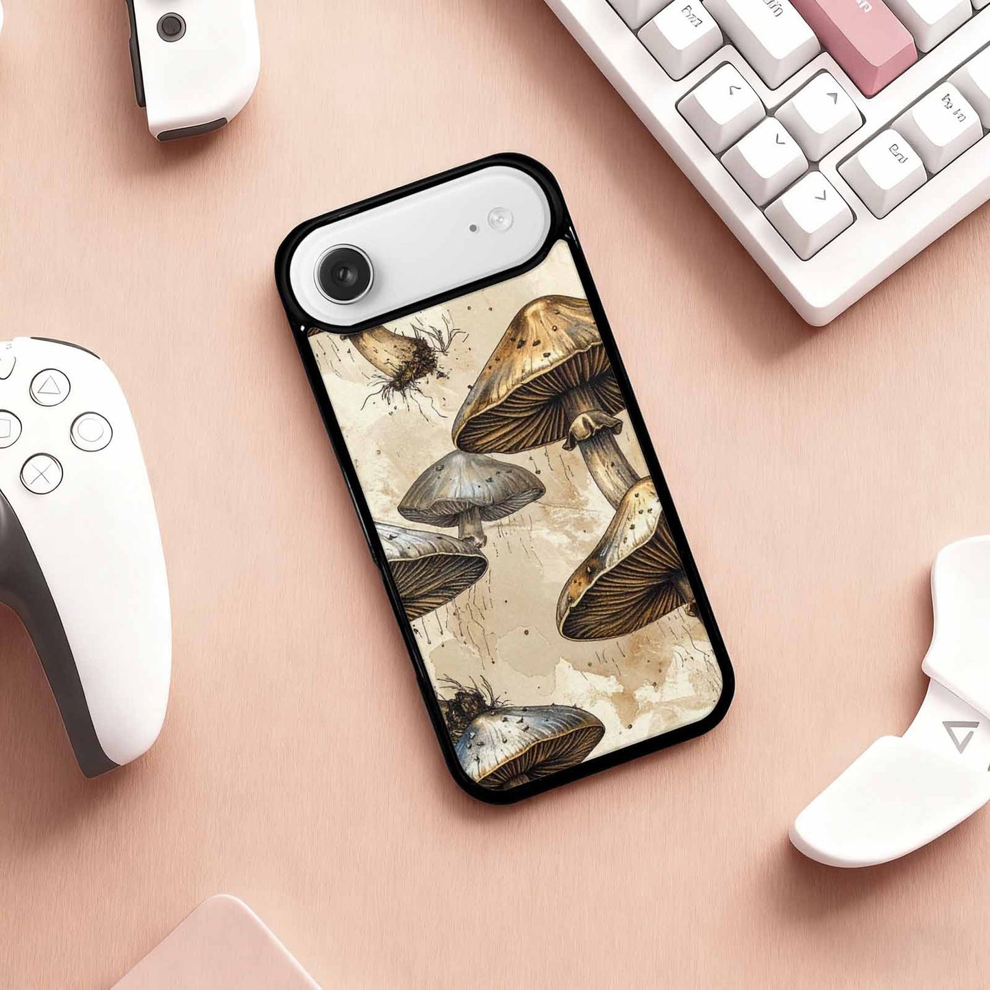 iPhone 17 Air Case — Iridescent Storm Mushroom Original Art, Custom Print Case Cover