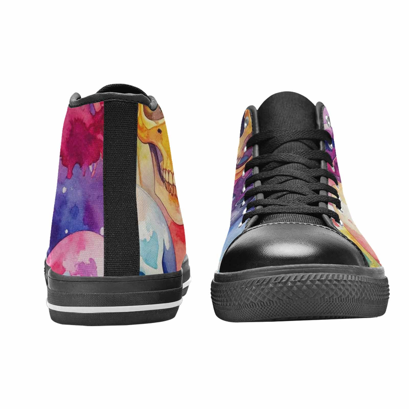 MEN'S Kulls - Watercolor High Top Canvas Wallpaper Art Sneakers