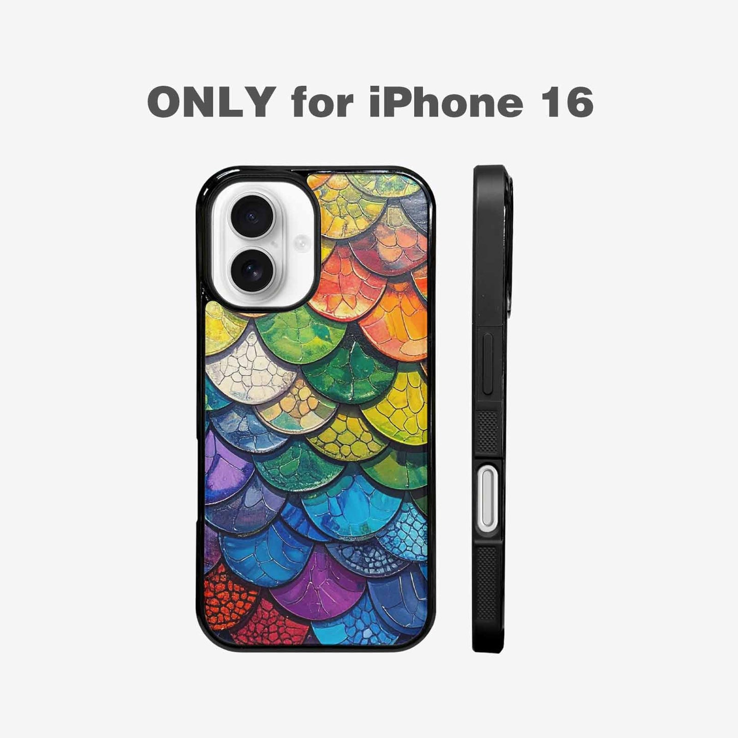 iPhone 16 Case — Reptile Scale Full Color Vibrant Reptile, Unique Phone Case Design