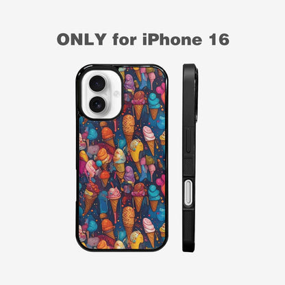 iPhone 16 Case — Ice Cream Motif Ice Cream Motifs, Custom Print Case Cover