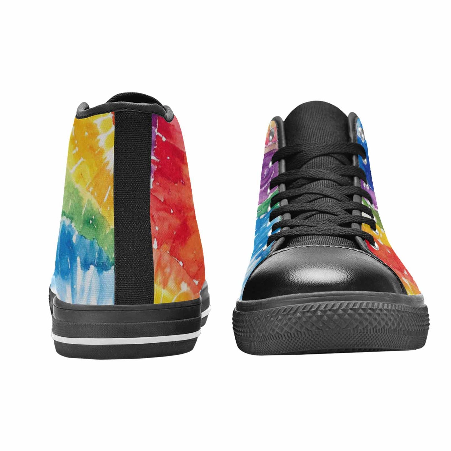MEN'S Tie Dye - High Top Canvas Neon Fantasy Custom Sneakers