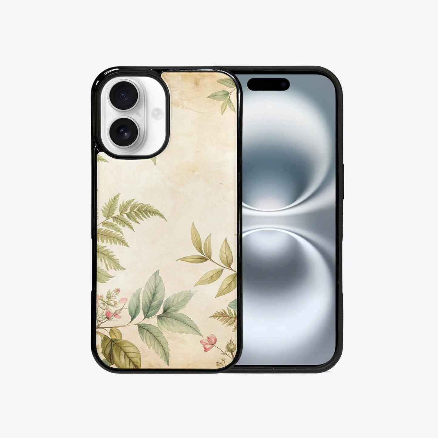 iPhone 16 Case — Vintage Botanical Art Pattern, Custom Art Phone Cover
