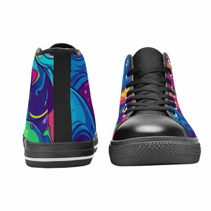WOMEN'S Alien Ufo Cartoon High Top Canvas Dreamcore Sneakers