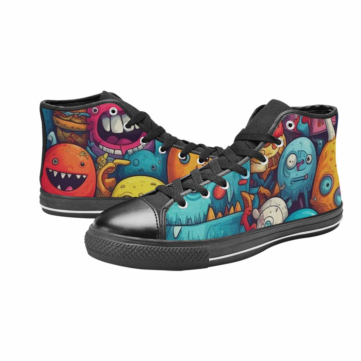 MEN'S Cartoon Monster Character High Top Canvas Grunge Sneakers