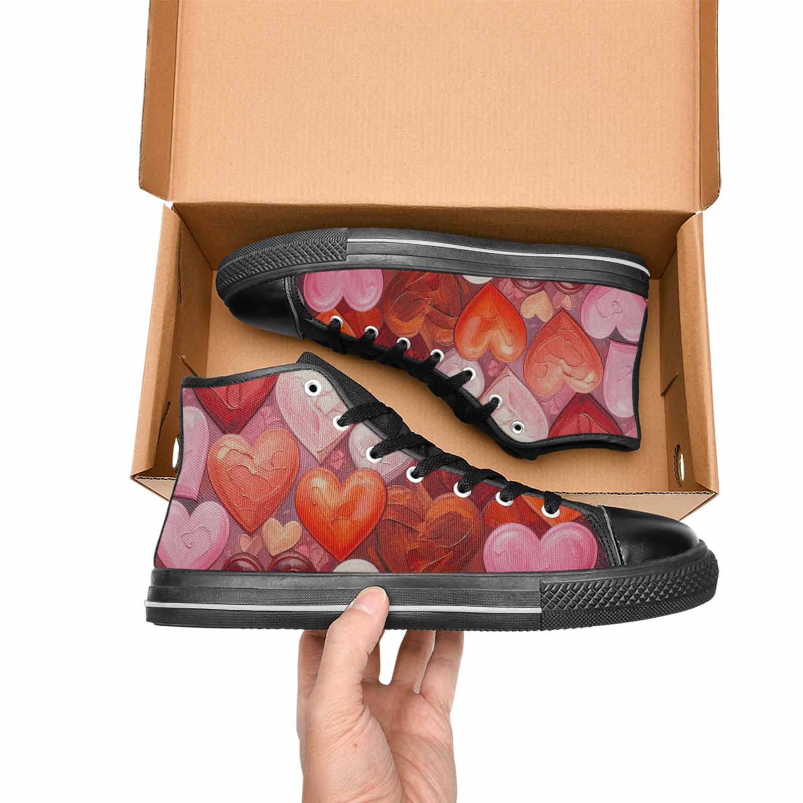 WOMEN'S No Words Or High Top Canvas Vivid Custom Shoes