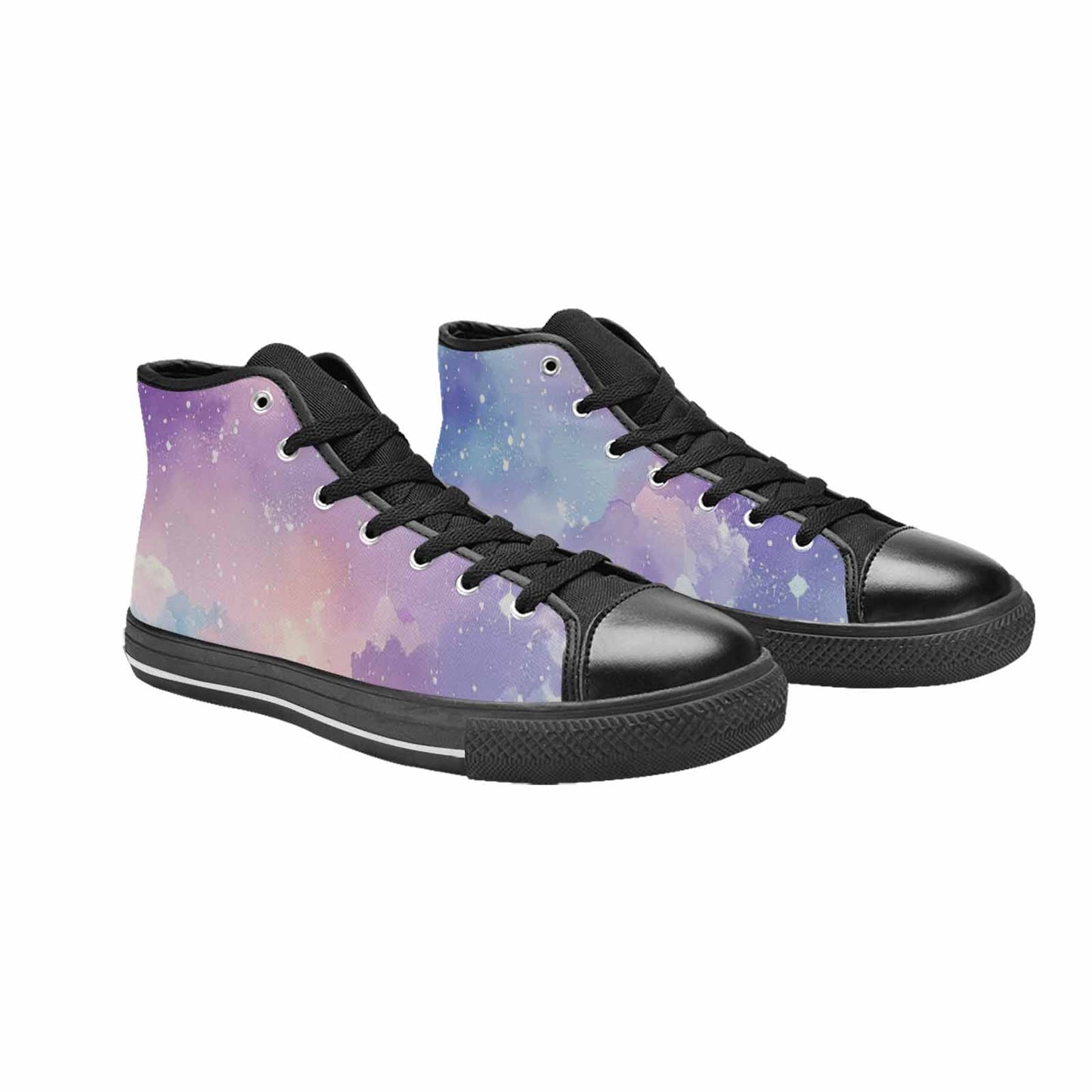 MEN'S Galaxy Art - High Top Canvas Neon Fantasy Custom Sneakers