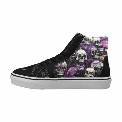MEN'S Rainbow From Skull S High Top Canvas Neon Fantasy Shoes
