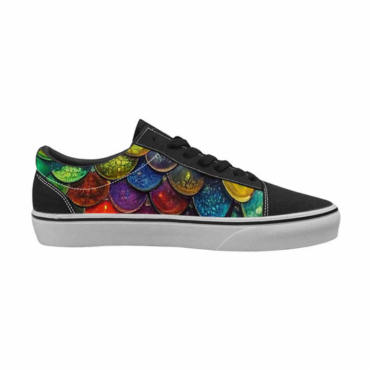 WOMEN'S Reptile Scale Lace-Up Canvas Vivid Custom Sneakers
