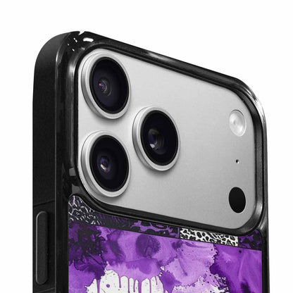 iPhone 17 Pro Case — Black Purple Ink Animal Print Animal, Custom Designed Case Cover