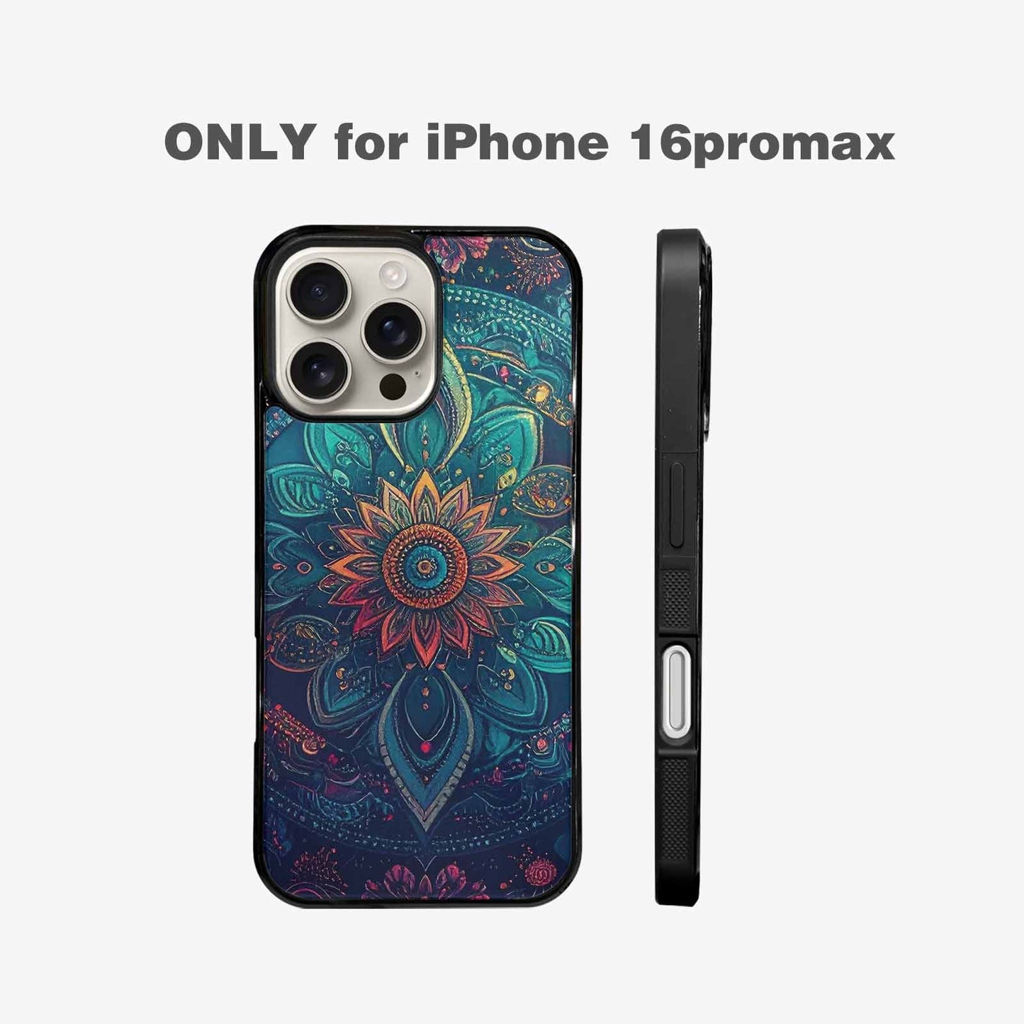 iPhone 16 Pro Max Case — Paisley Mandala, Custom Made Phone Cover