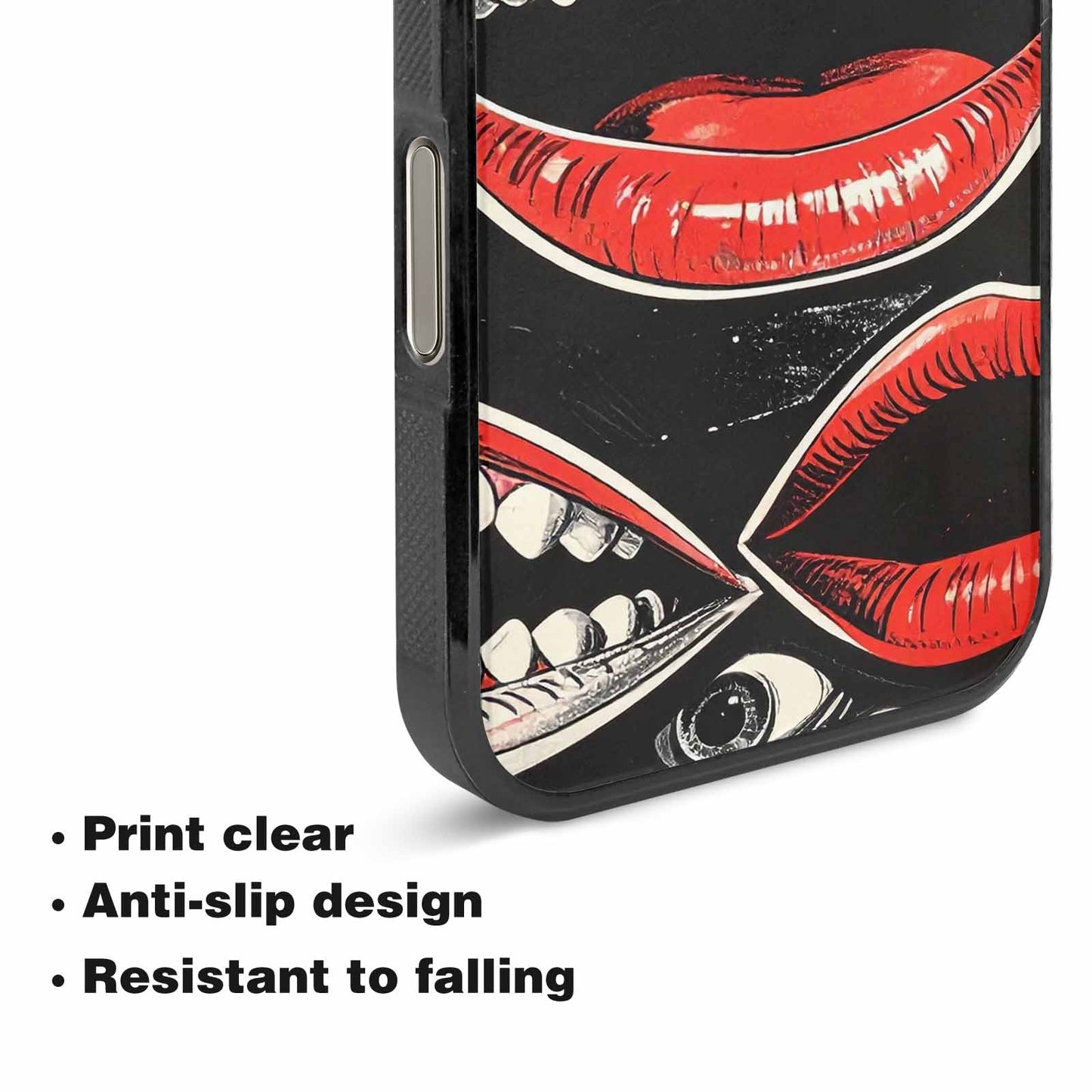 iPhone 16 Pro Case — Googly Cartoon Mouths, Custom Made Phone Cover