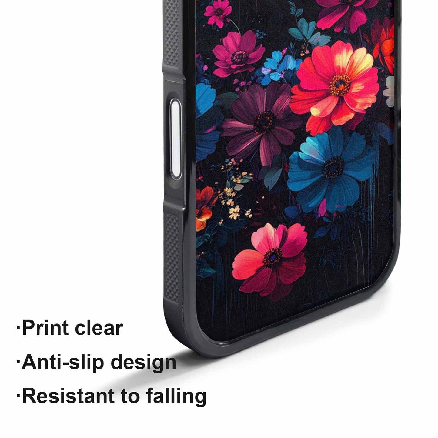 iPhone 17 Air Case — Shadowy Glitch Floral Pattern Hundreds Floral, Custom Designed Case Cover