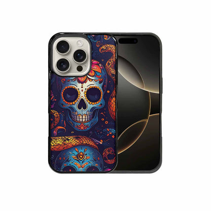 iPhone 16 Pro Case — Snake Skulls Print Custom, Unique Phone Case Design