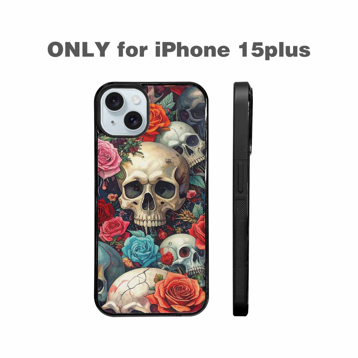 iPhone 15 Plus Case — Skulls And Rosesmelting Skulls A Aor, Customized Protective Case