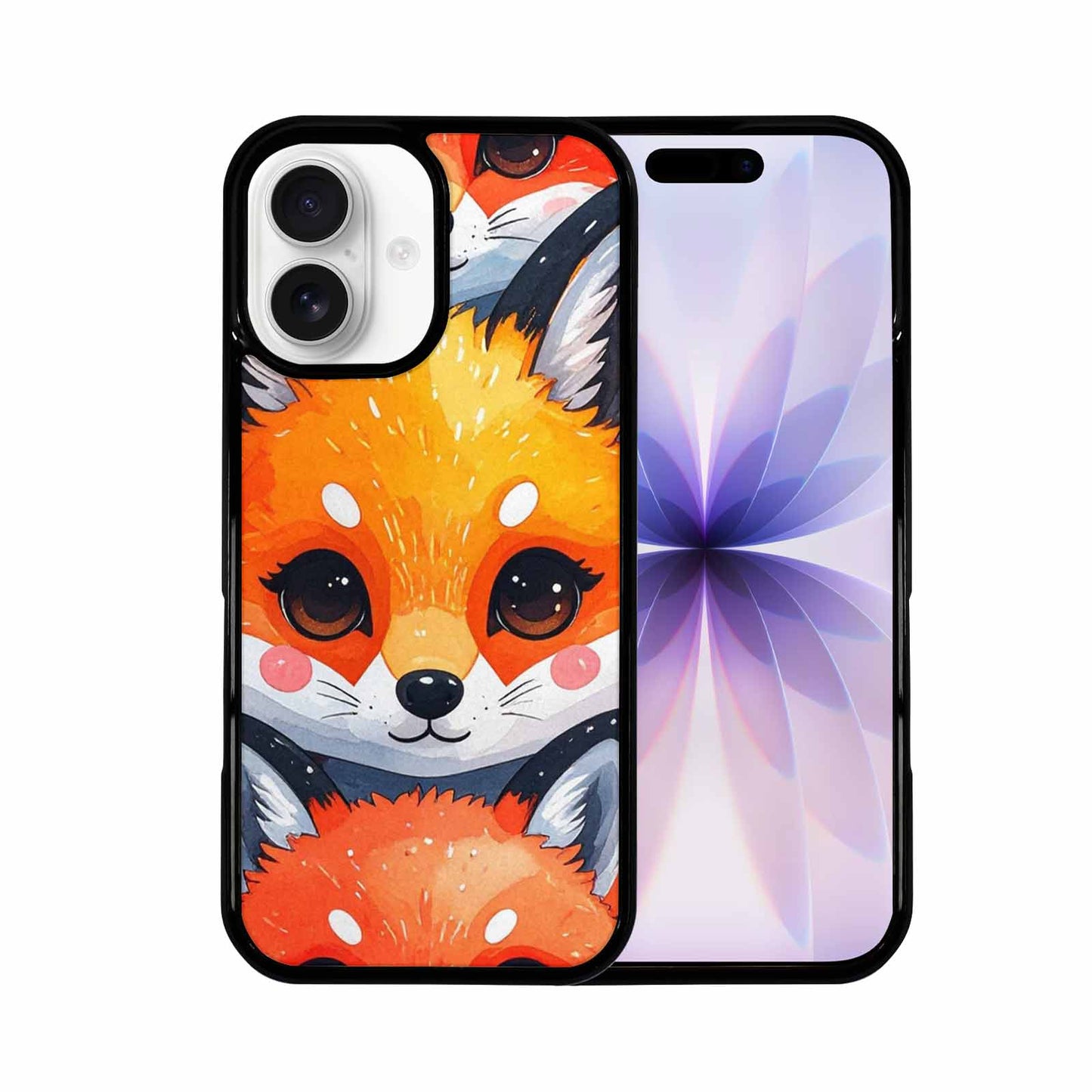 iPhone 17 Case — Watercolor Kawaii Fox Watercolor Abstract, Custom Art Phone Cover
