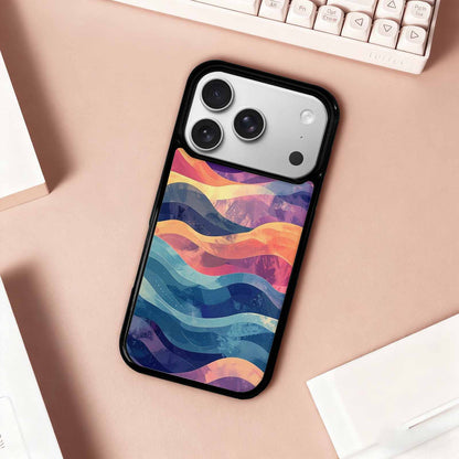 iPhone 17 Pro Case — Glowing Camo Wave Camo, Custom Phone Case