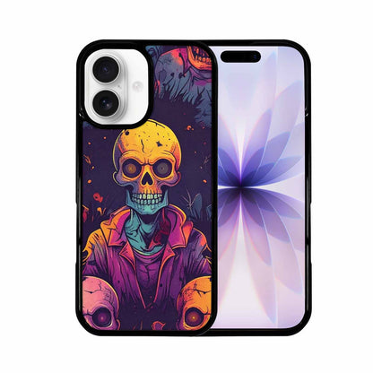 iPhone 17 Case — Halloween Zombie Horror Repeat Gothic Skulls, Original Design Phone Case