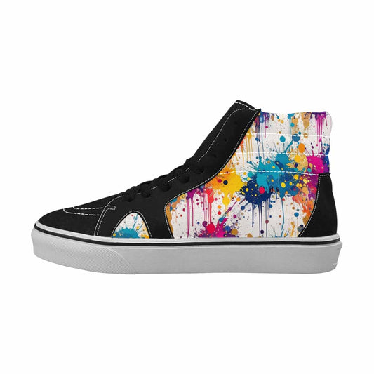 MEN'S Paint Splatter High Top Canvas Cottagecore Sneakers