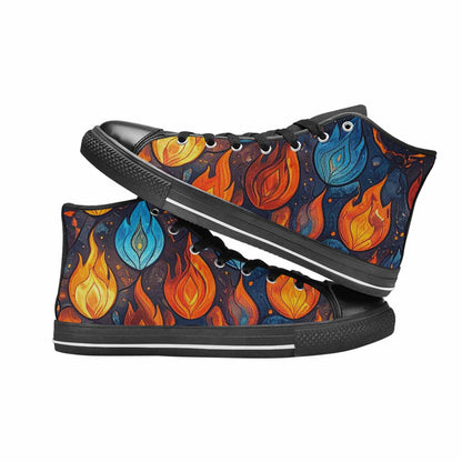 MEN'S Fire Flame High Top Canvas Dreamcore Shoes