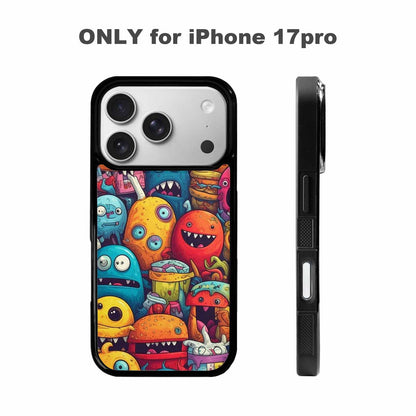 iPhone 17 Pro Case — Small Cartoon Monster Character Pattern Cartoon, Custom Designed Case Cover