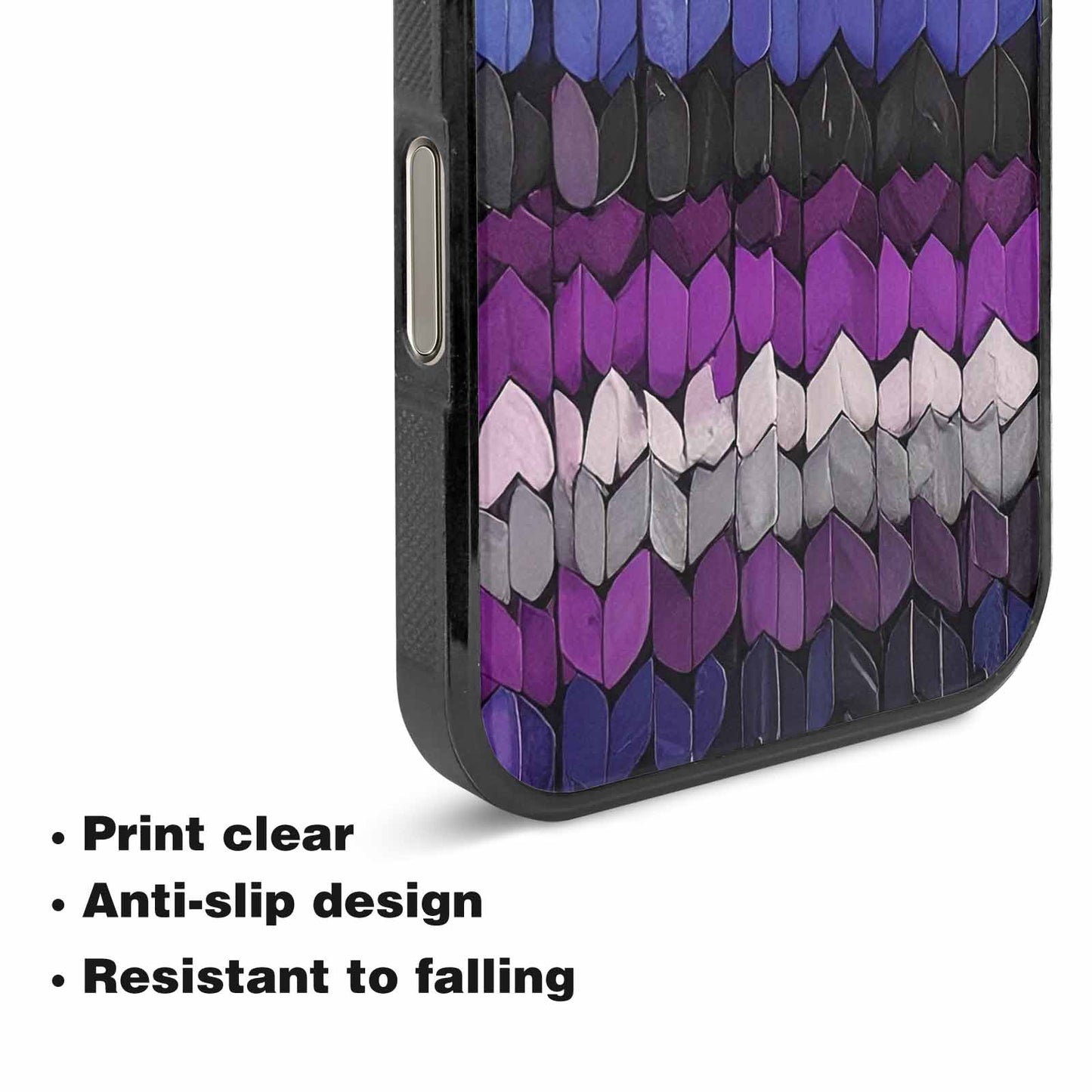 iPhone 16 Pro Max Case — Asexual Flag Color Theme Small Rainbow, Unique Phone Case Design