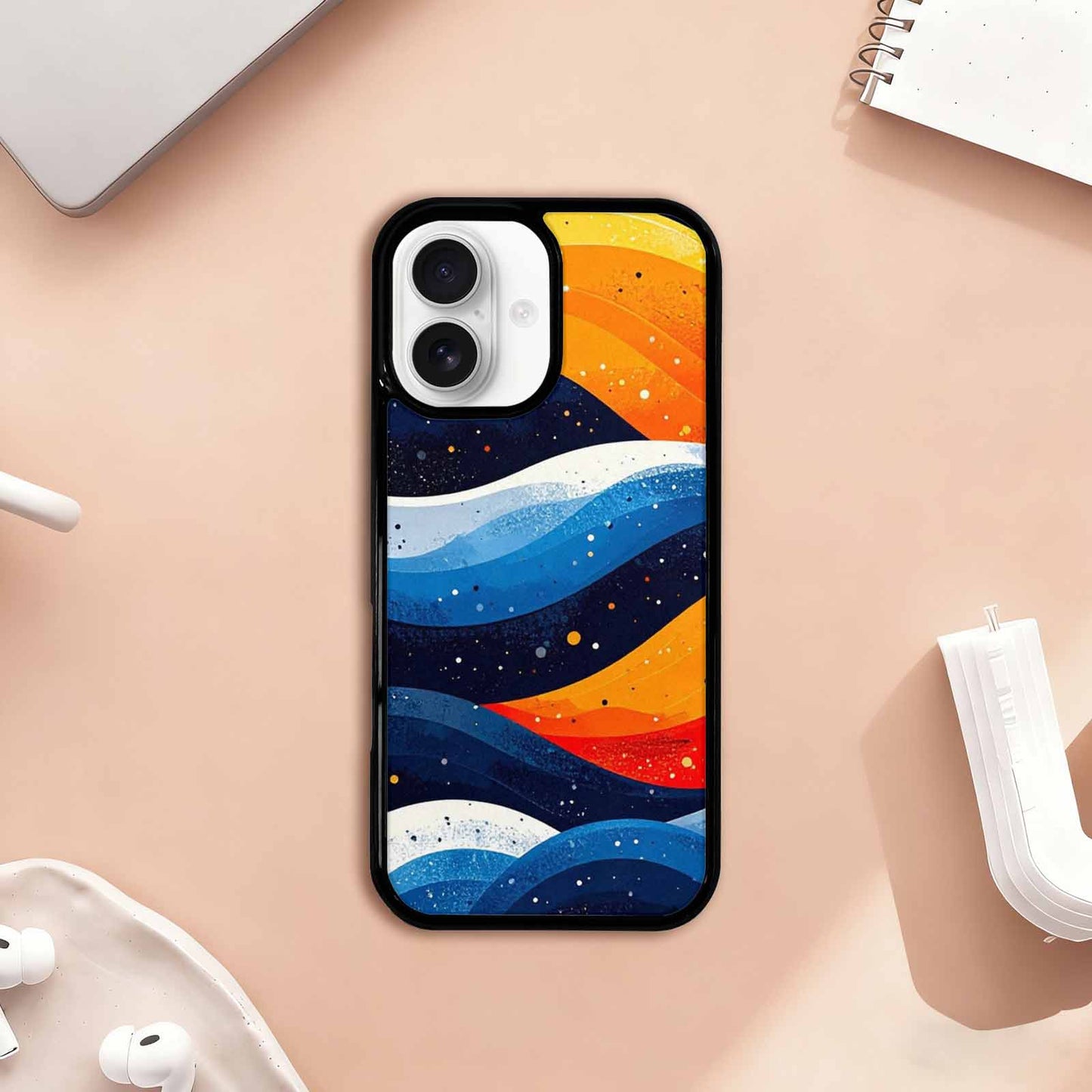 iPhone 17 Case — Glossy Winter Wave Cartoon Cute, Unique Phone Case Design