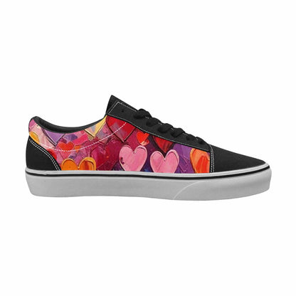 WOMEN'S Heart Burst Lace-Up Canvas Vibrant Chaos Sneakers
