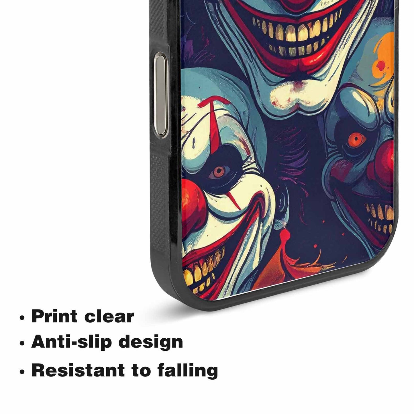iPhone 15 Pro Max Case — Evil Clown Cartoon, Original Design Phone Case