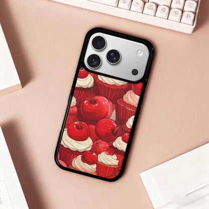 iPhone 17 Pro Case — Retro Cherry Cupcake Retro Vintage, Custom Print Case Cover