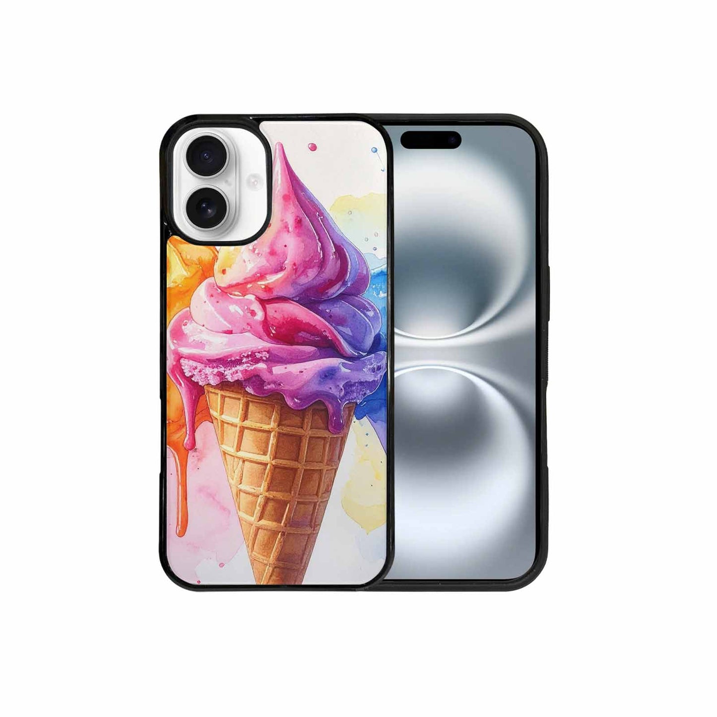 iPhone 16 Plus Case — Melting Icecream Collage Custom Personalized Phone, Custom Art Phone Cover